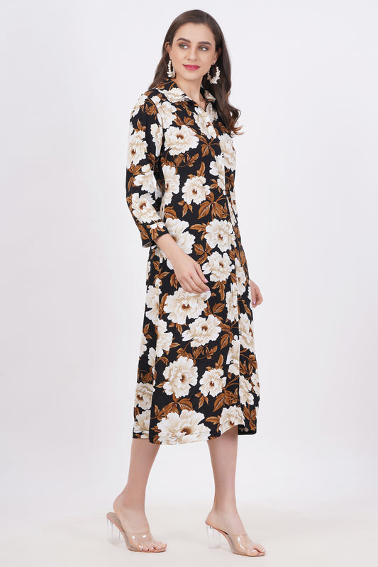 Floral Blosom A-Line Dress