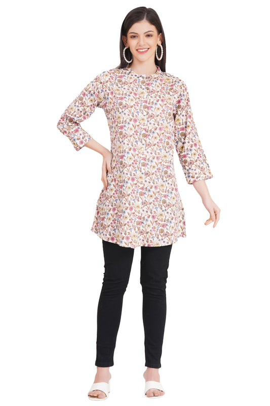 Vintage Flora Short Kurti