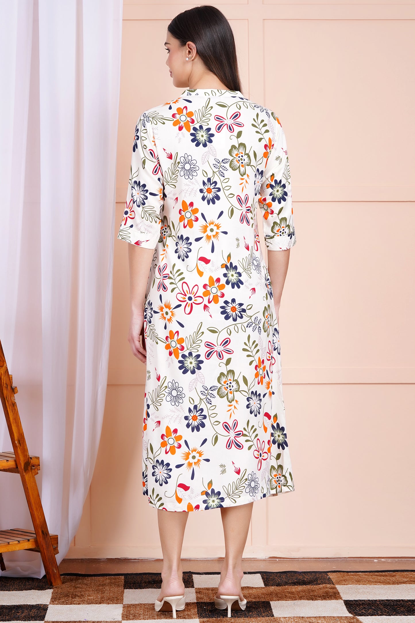 Autumn Bloom A-Line Dress