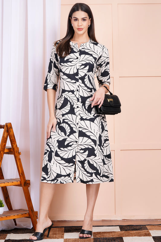 Enchanted Foliage A-Line Dress