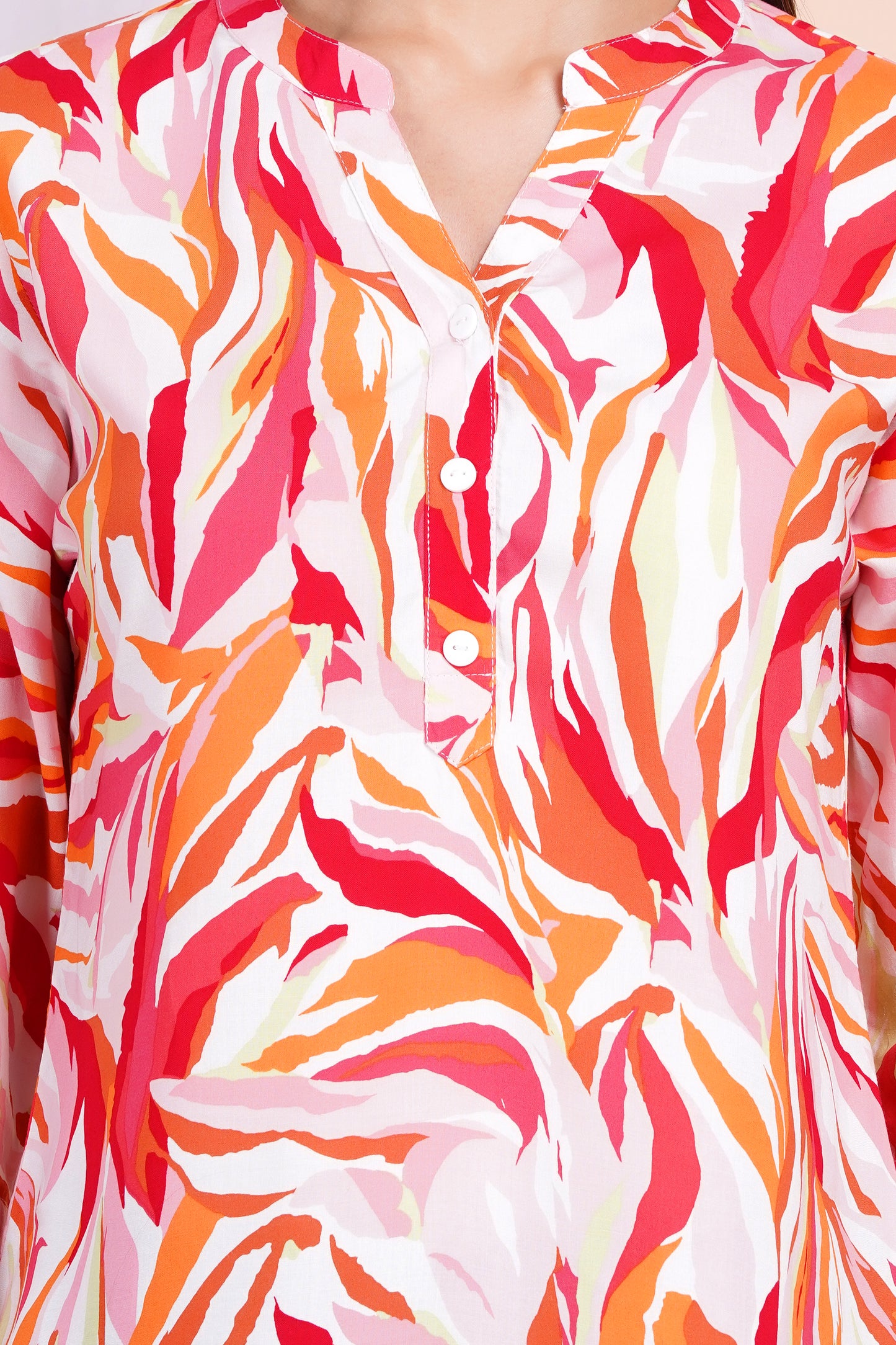 Tropical Blaze Print Top