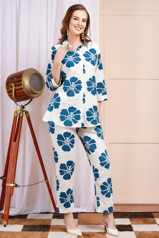 Indigo Blossom Co-ord Set
