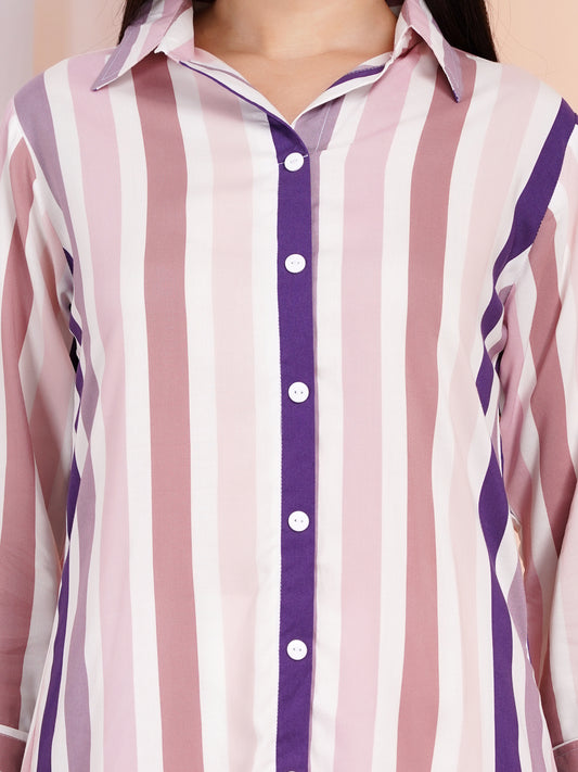 Lavender Stripe Co-ord Set