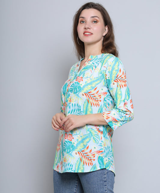 Abstract Line Print Shirt