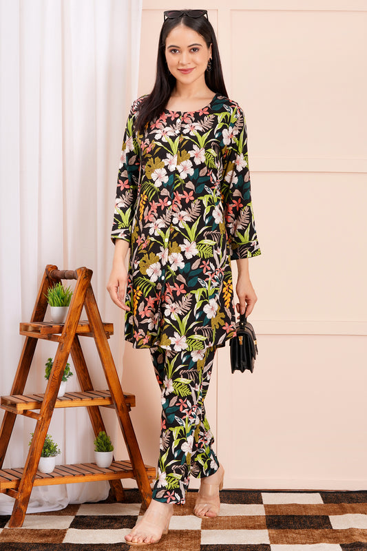 Tropical Floral Long Co-ord Set
