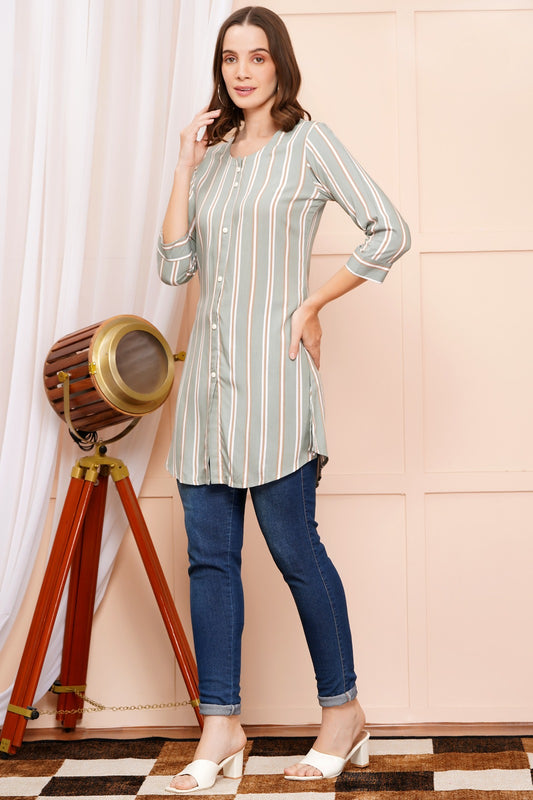 Elegant Striped Short Kurti 2