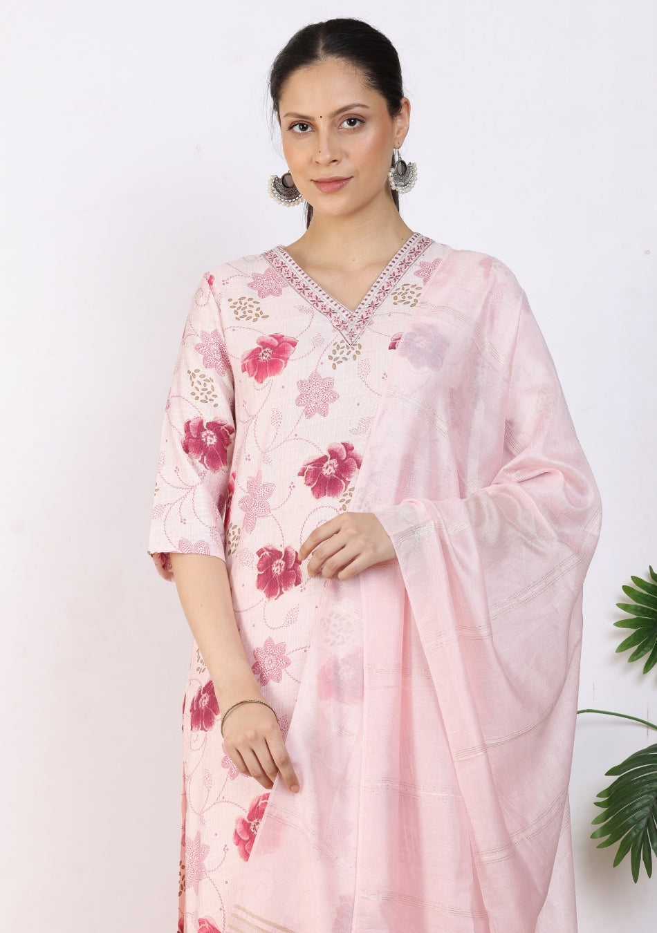 Blush Garden Pant Set with Dupatta