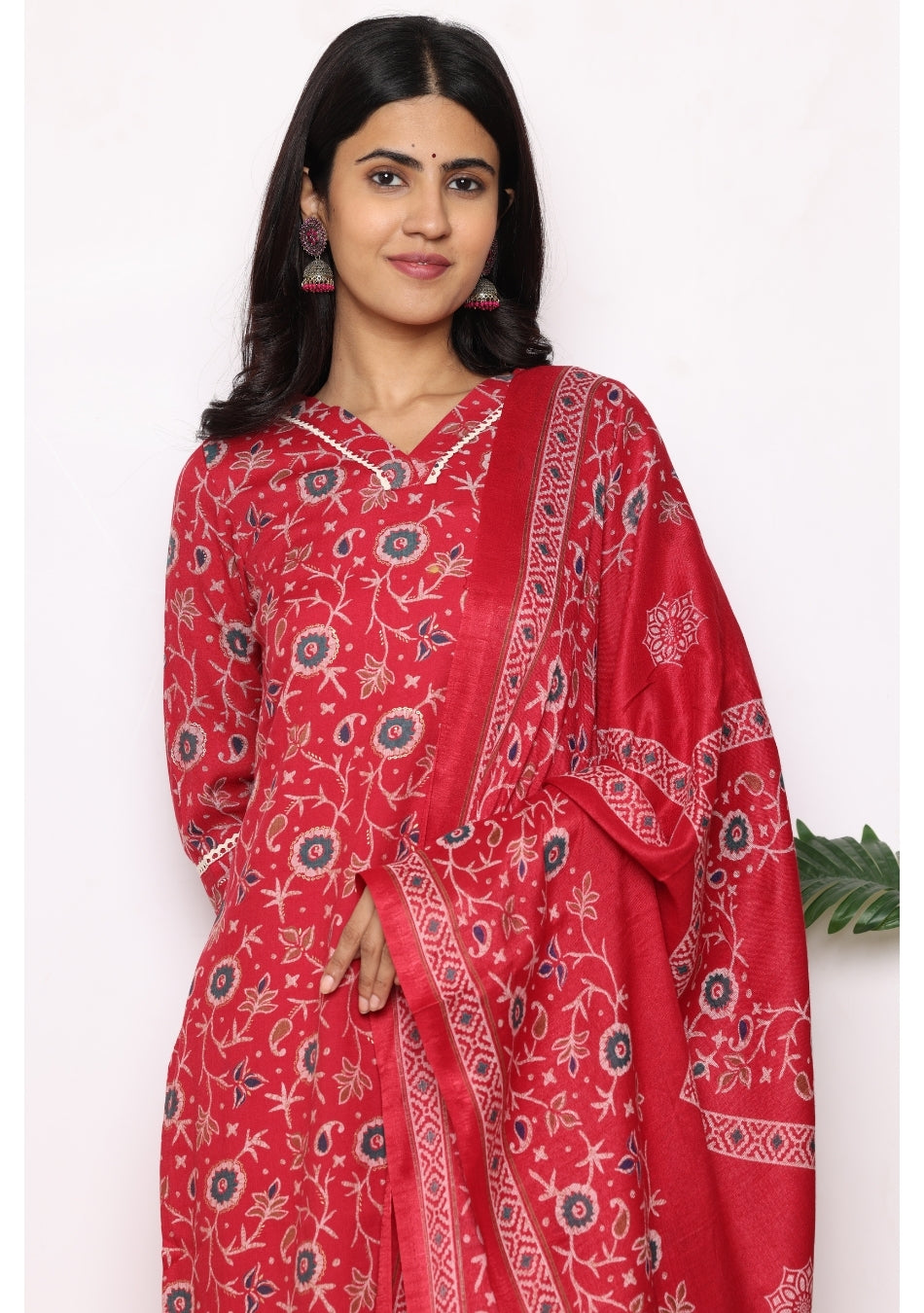 Gulnaar Grace Pant Set with Dupatta