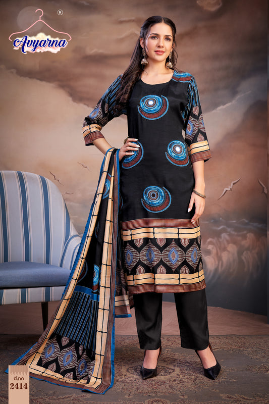 Midnight Muse Kurta Set with Dupatta