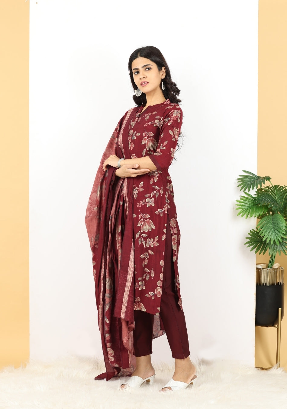 Ruby Bloom Pant Set with Dupatta