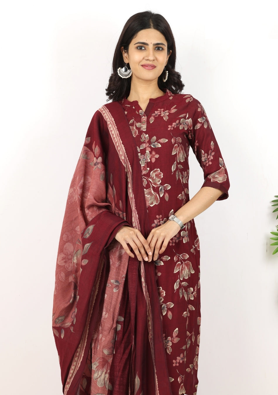 Ruby Bloom Pant Set with Dupatta
