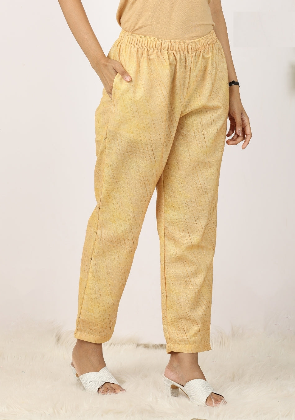 Golden Hues Ensemble Pant Set with Dupatta