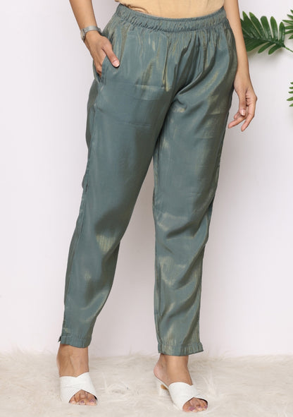 Emerald Leaf Ensemble Pant Set with Dupatta