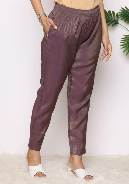 Lilac Leaf Pant Set with Dupatta