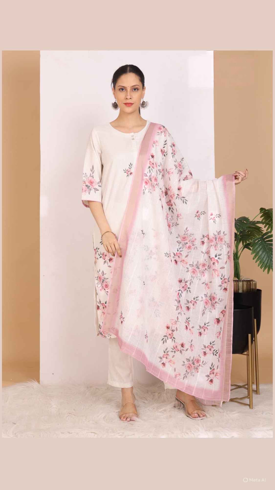 Summer Serenity Pant Set with Dupatta
