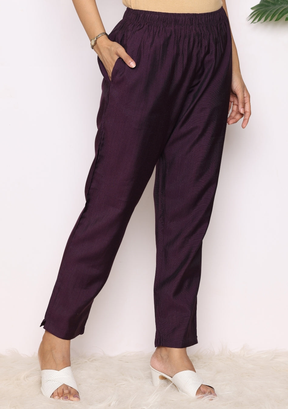 Plum Grace Printed Pant Set with Dupatta