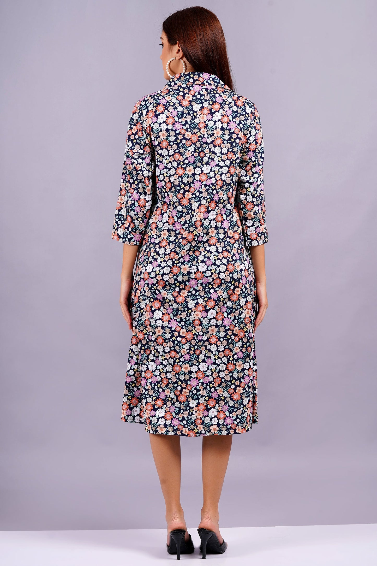 Floral Charm A-Line Dress