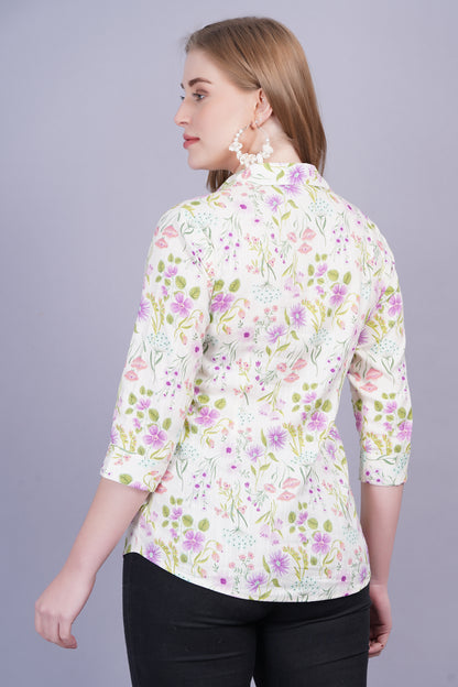 Printed Shirt Top