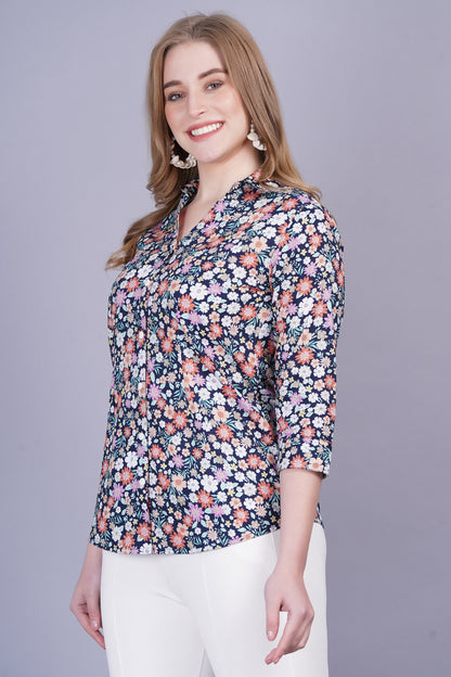 Printed Shirt Top