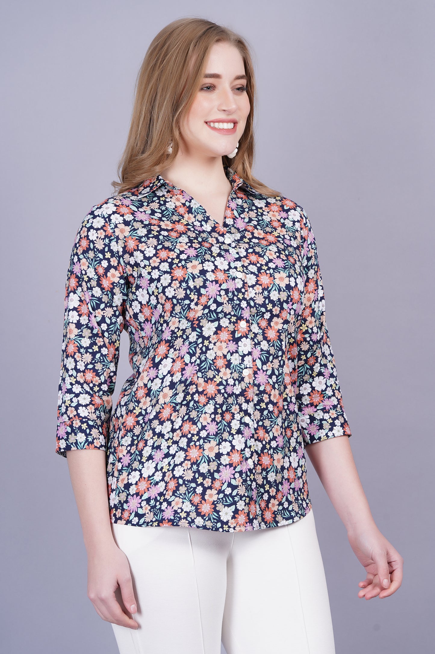 Printed Shirt Top