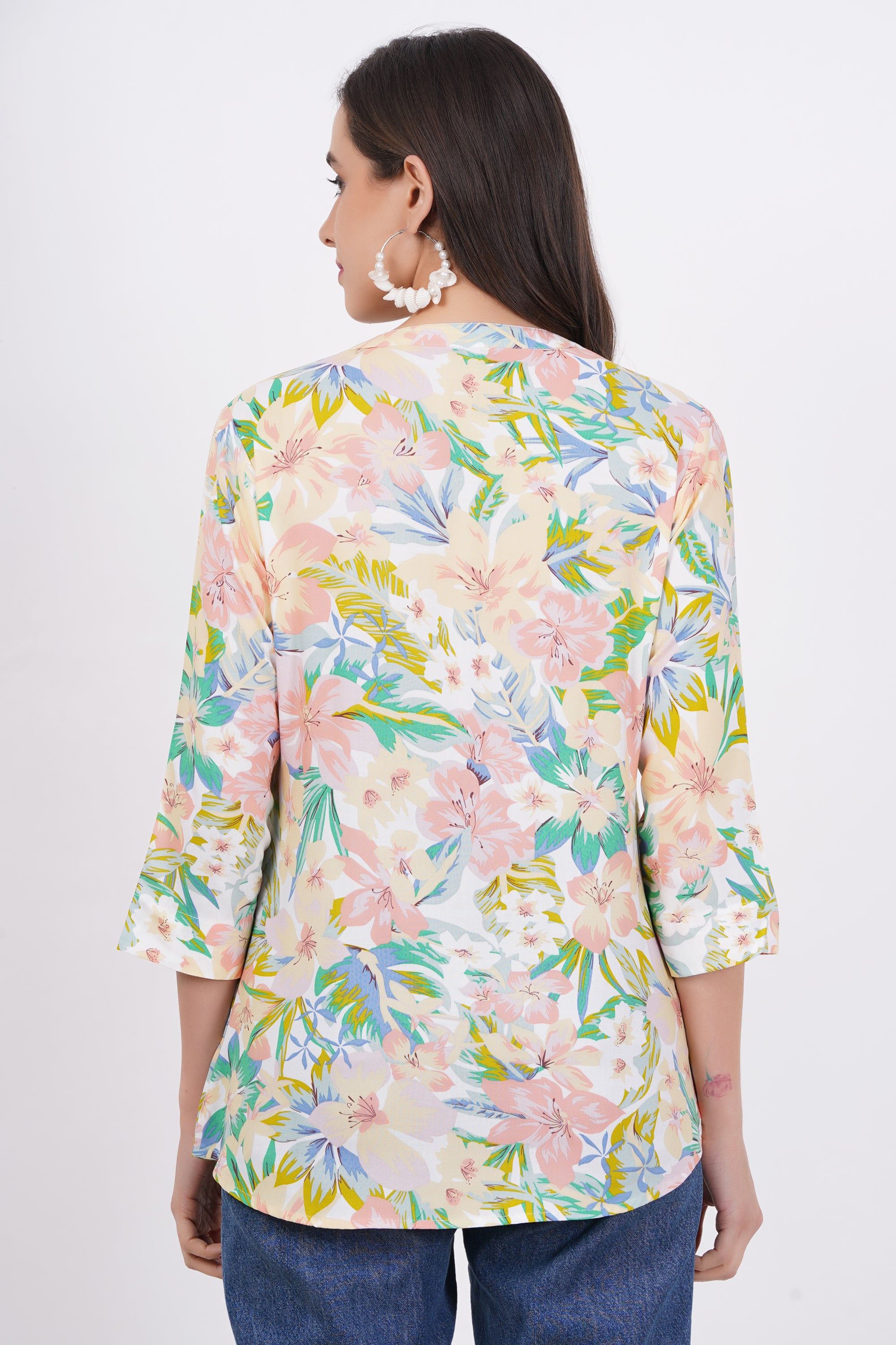 Soft Blossom Print Top