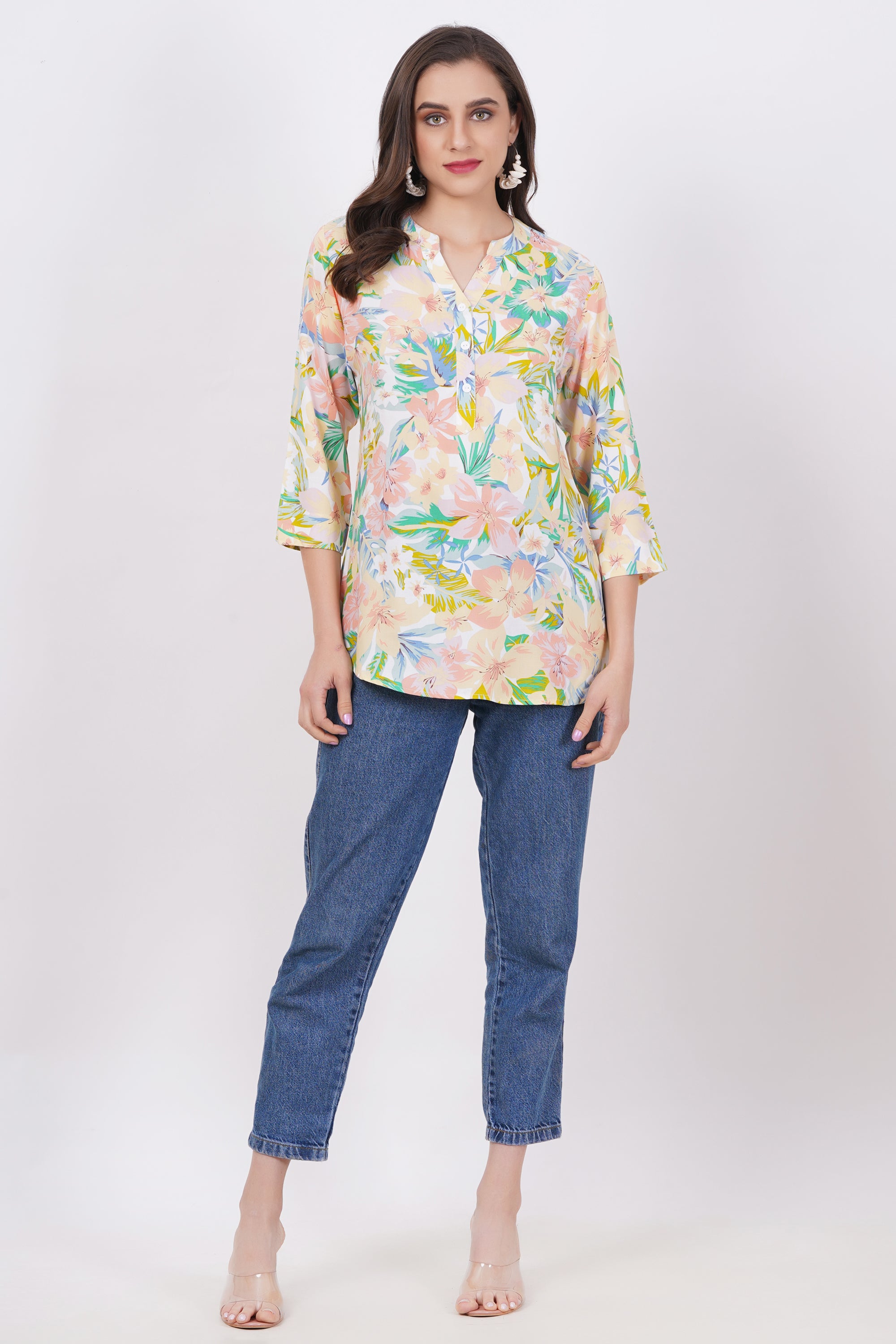 Soft Blossom Print Top