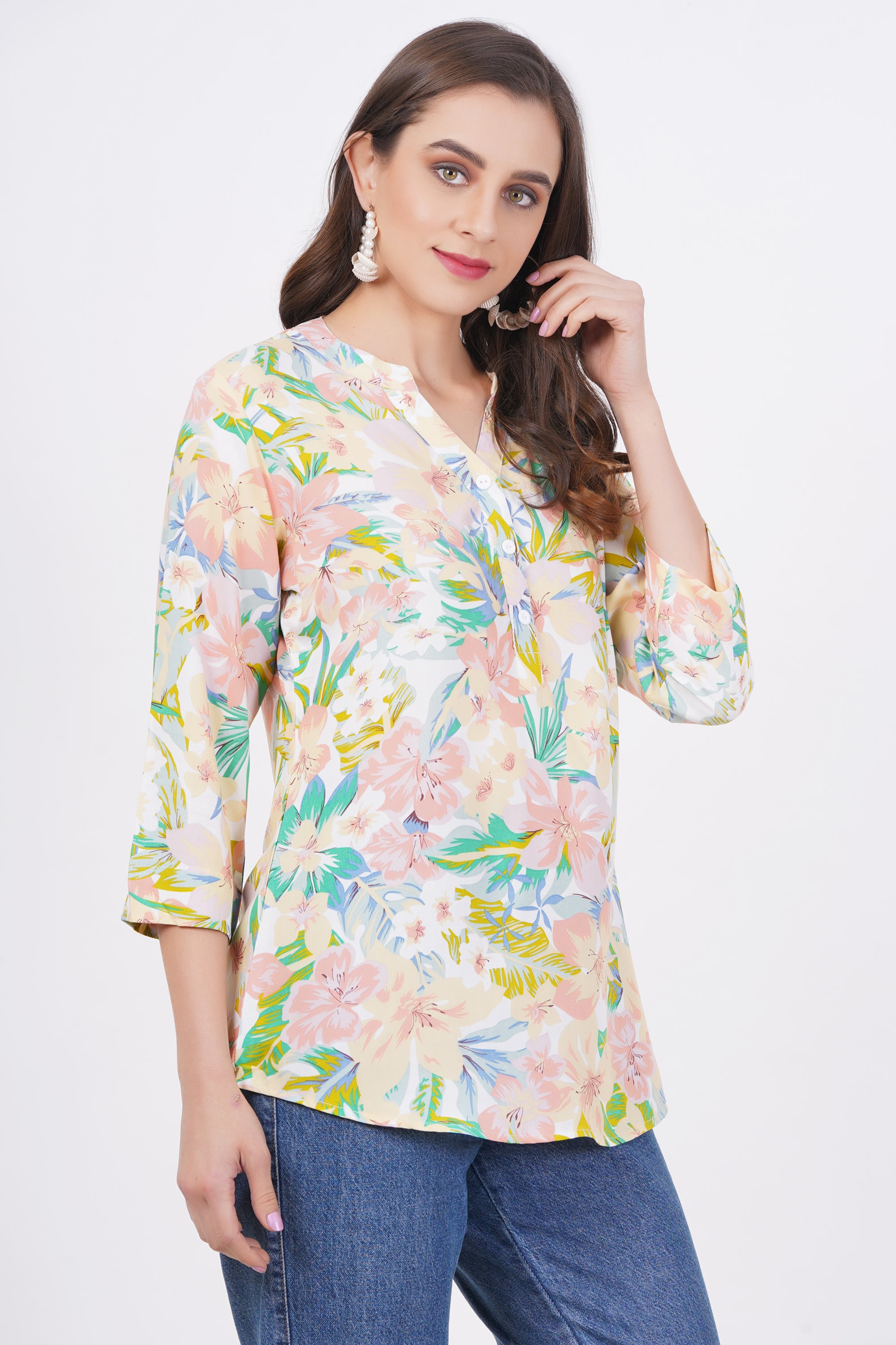 Soft Blossom Print Top