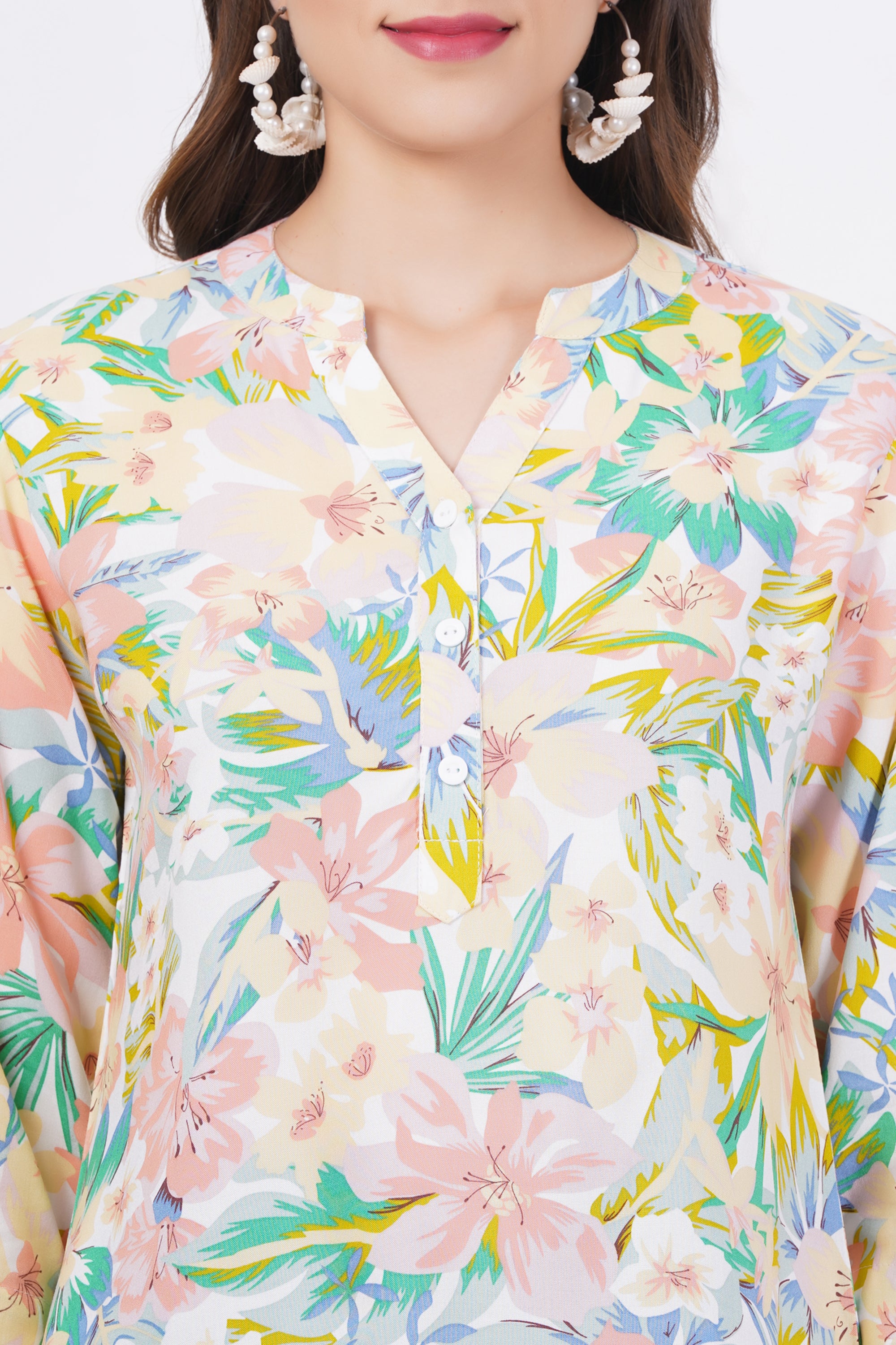 Soft Blossom Print Top