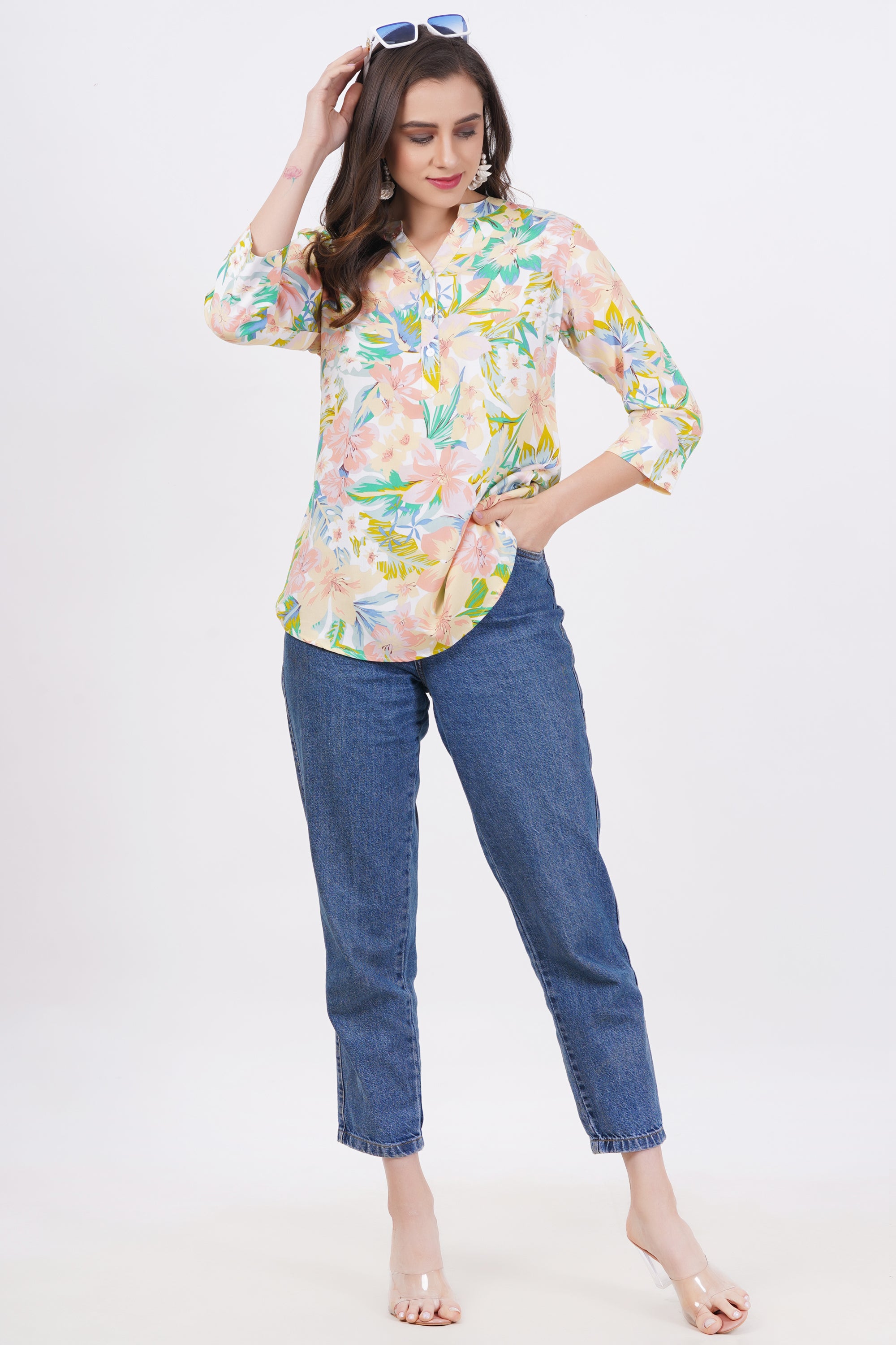 Soft Blossom Print Top