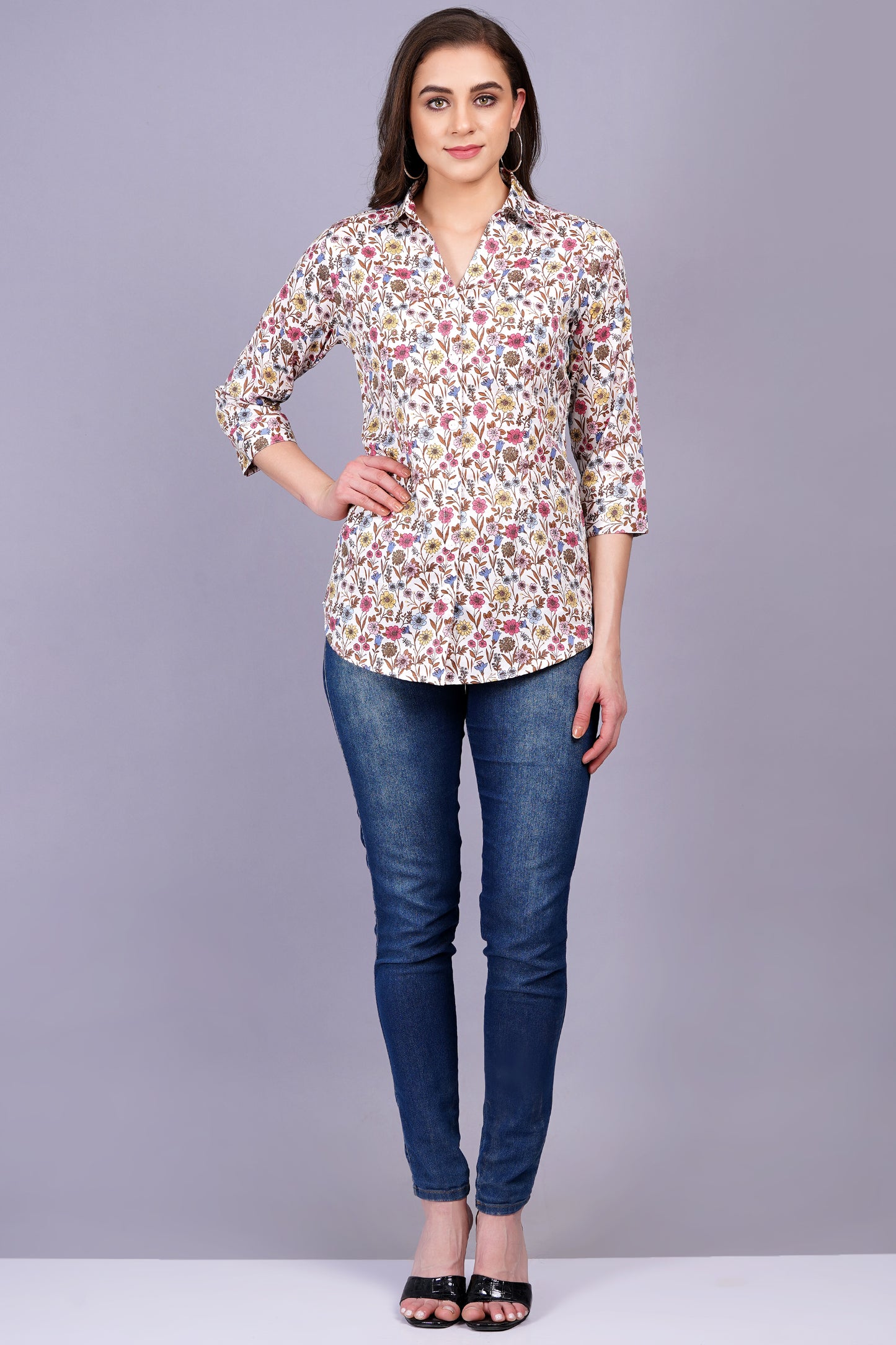 Printed Shirt Top