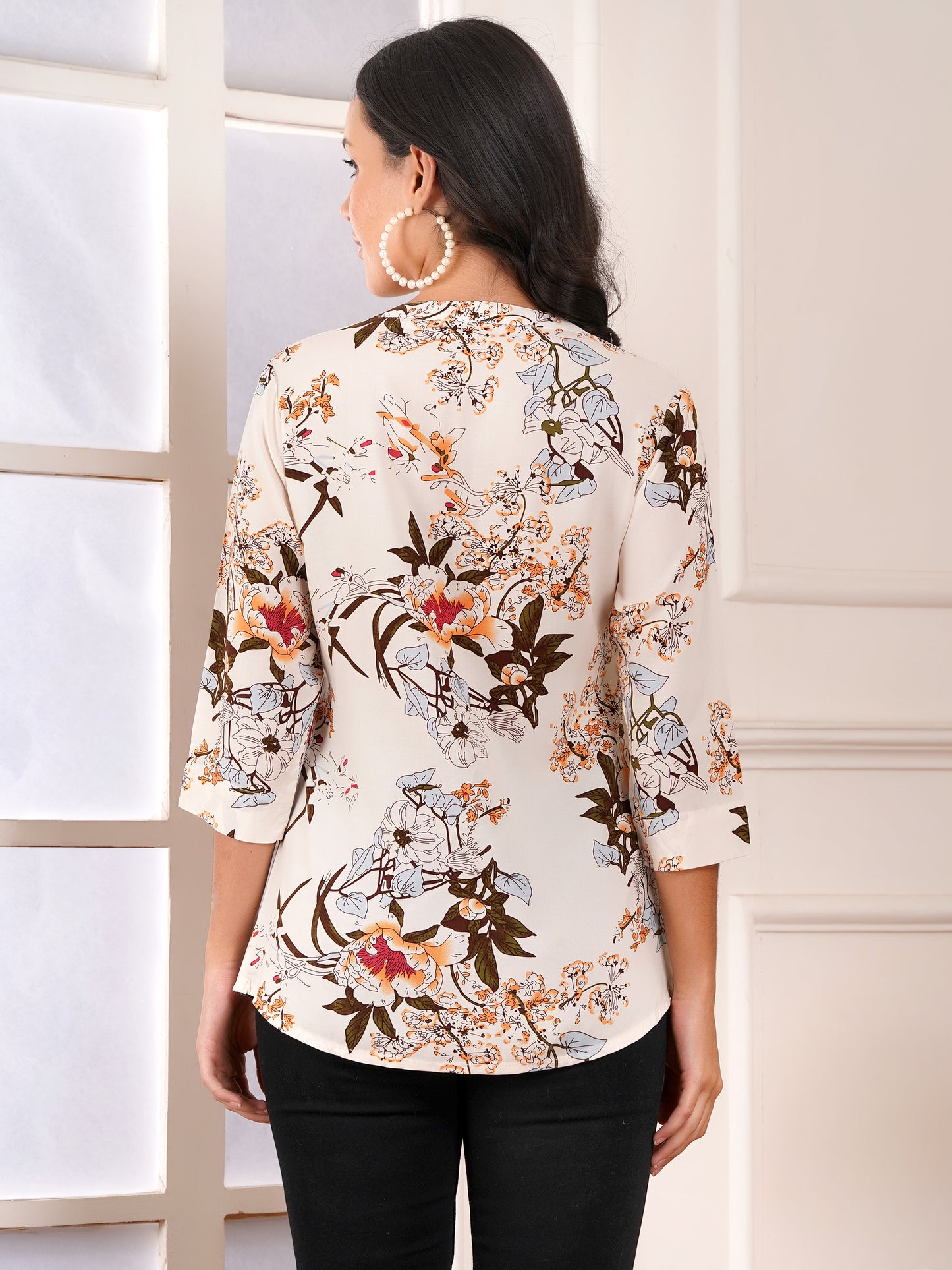Autumn Bloom Print Top