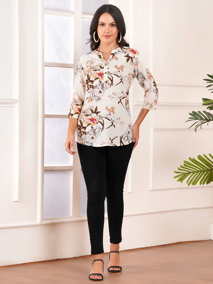 Autumn Bloom Print Top