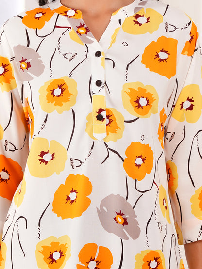 Sunblossom Print Top