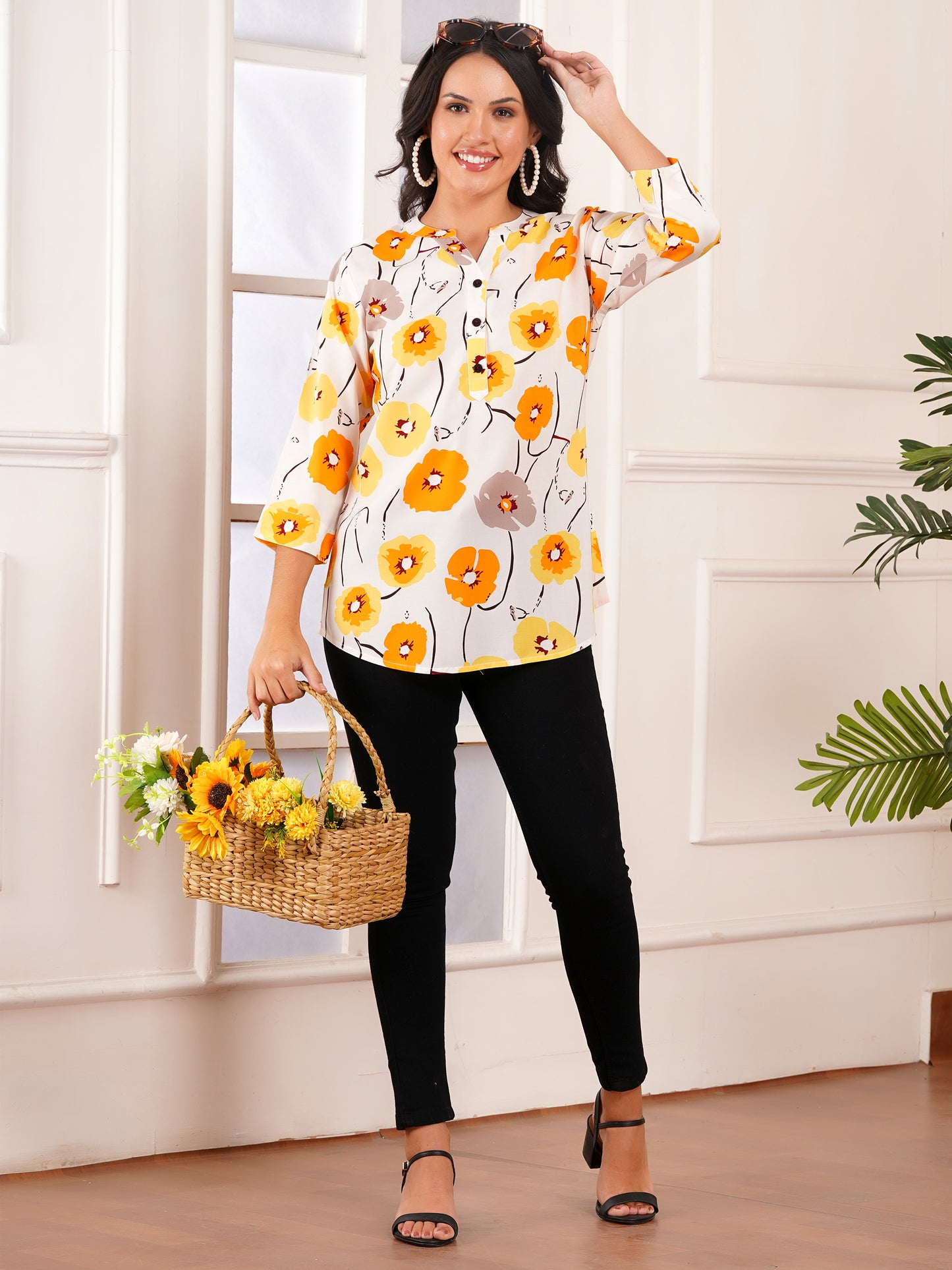 Sunblossom Print Top