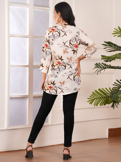 Autumn Bloom Pintucks Top