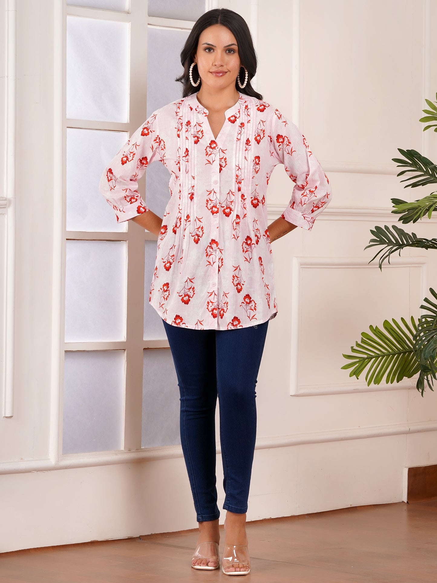 Cherry Blossom Pintucks Top