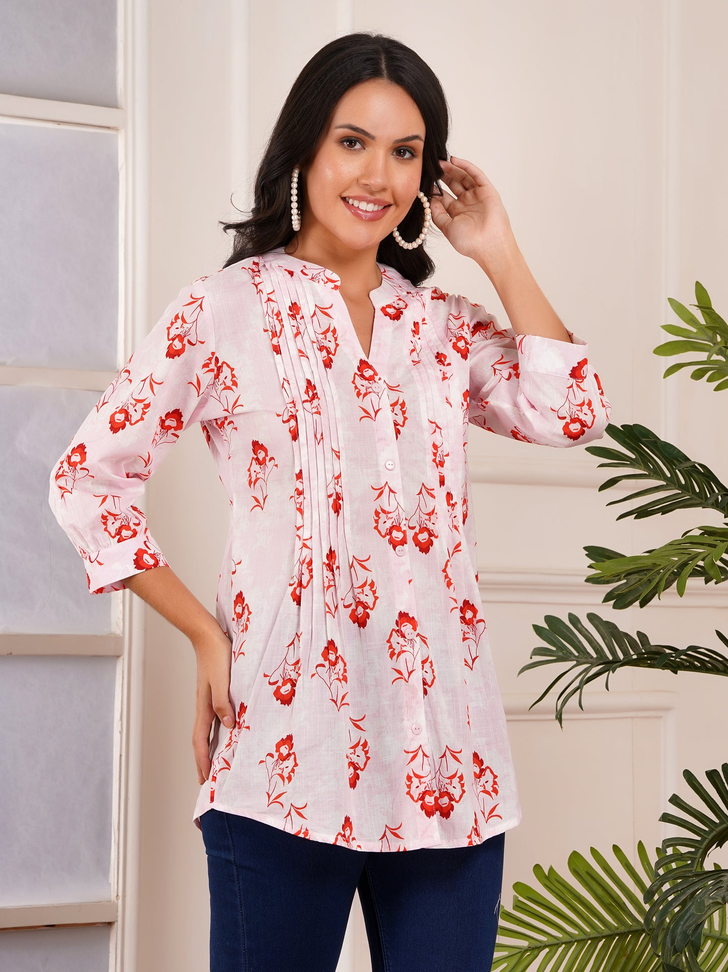 Cherry Blossom Pintucks Top
