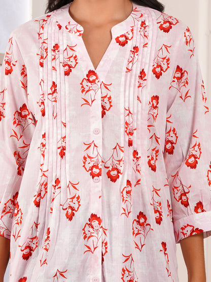Cherry Blossom Pintucks Top
