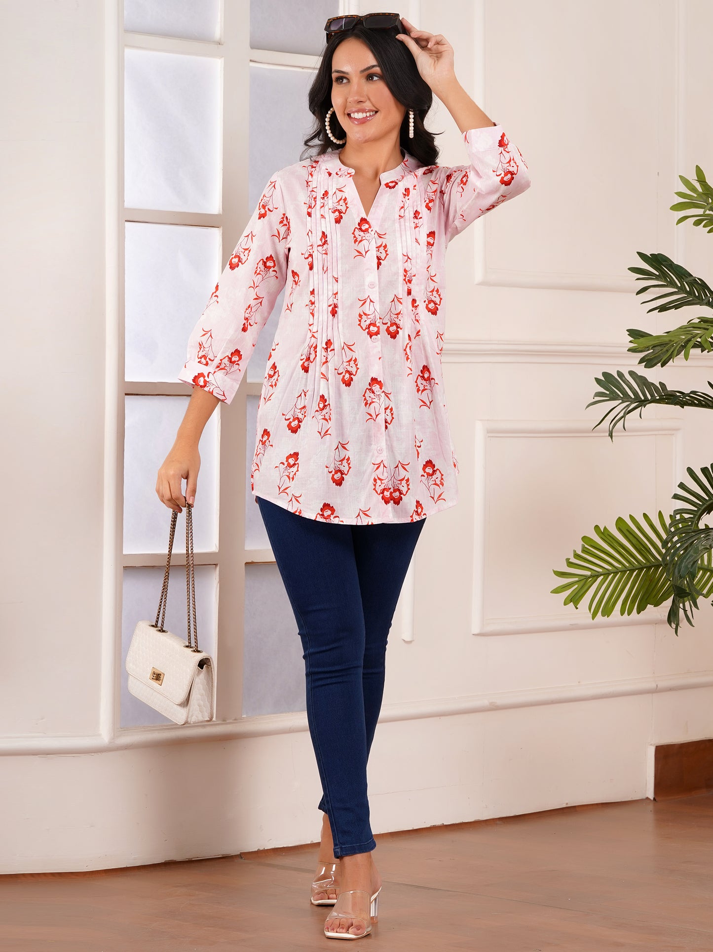 Cherry Blossom Pintucks Top
