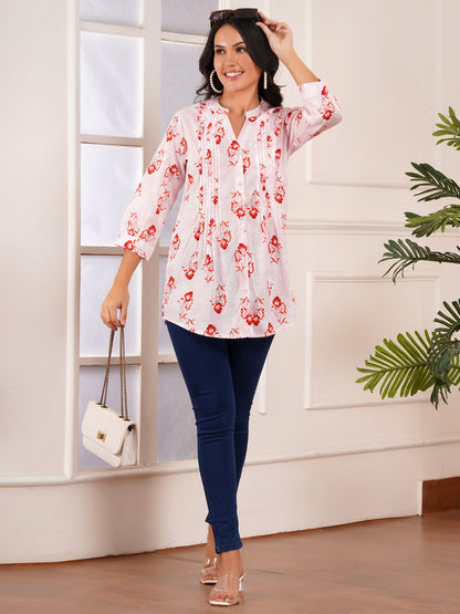 Cherry Blossom Pintucks Top