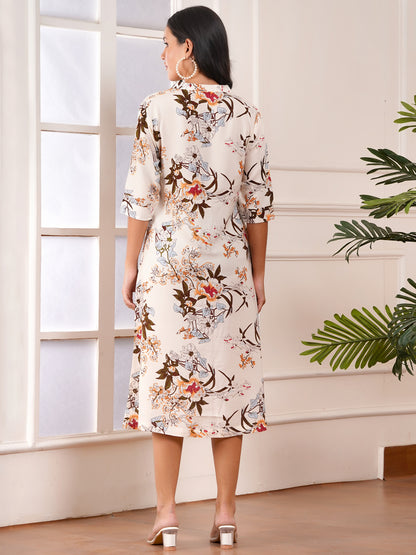 Autumn Bloom A-Line Dress