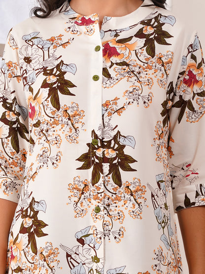 Autumn Bloom A-Line Dress