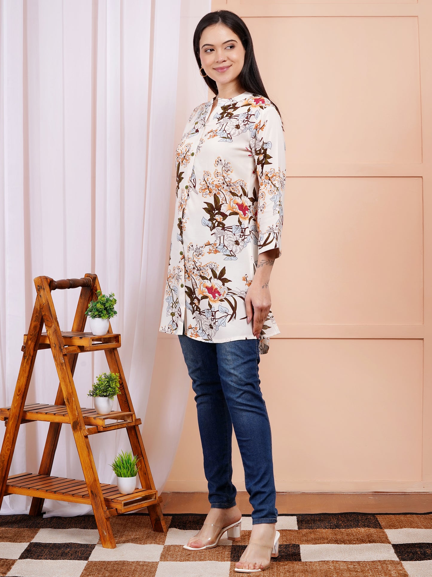 Autumn Bloom Short Kurti