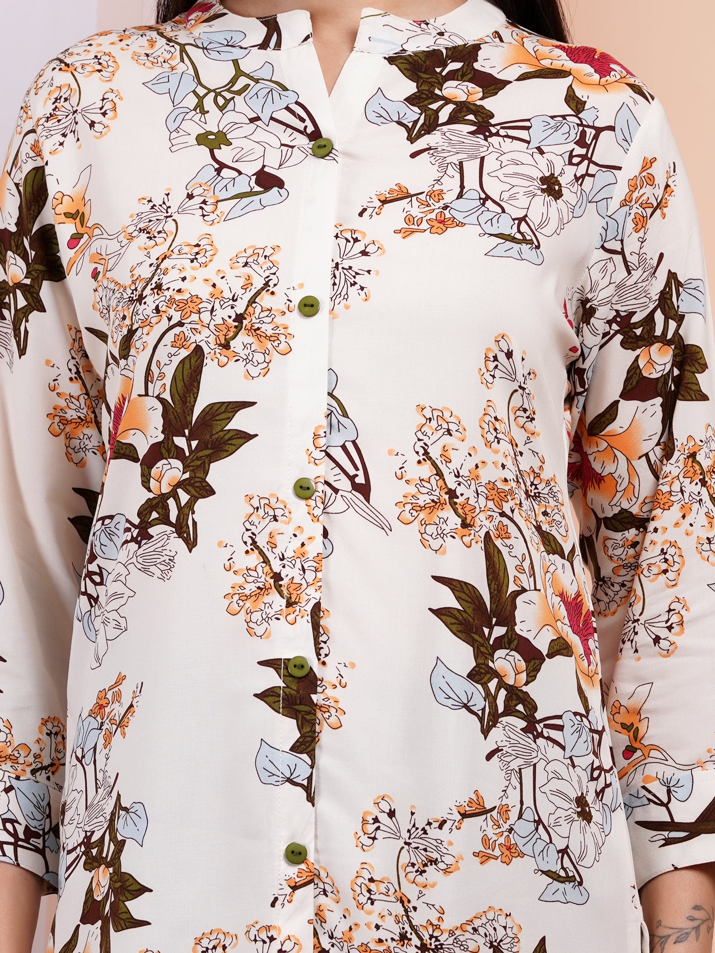 Autumn Bloom Short Kurti