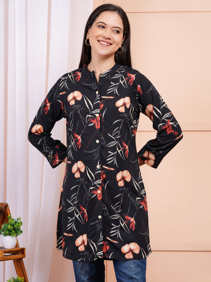 Dark Bloom Short Kurti