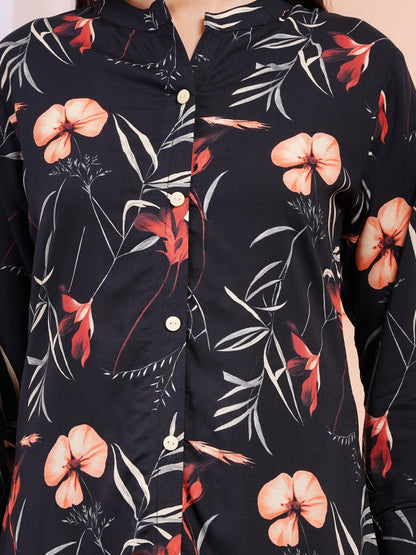 Dark Bloom Short Kurti