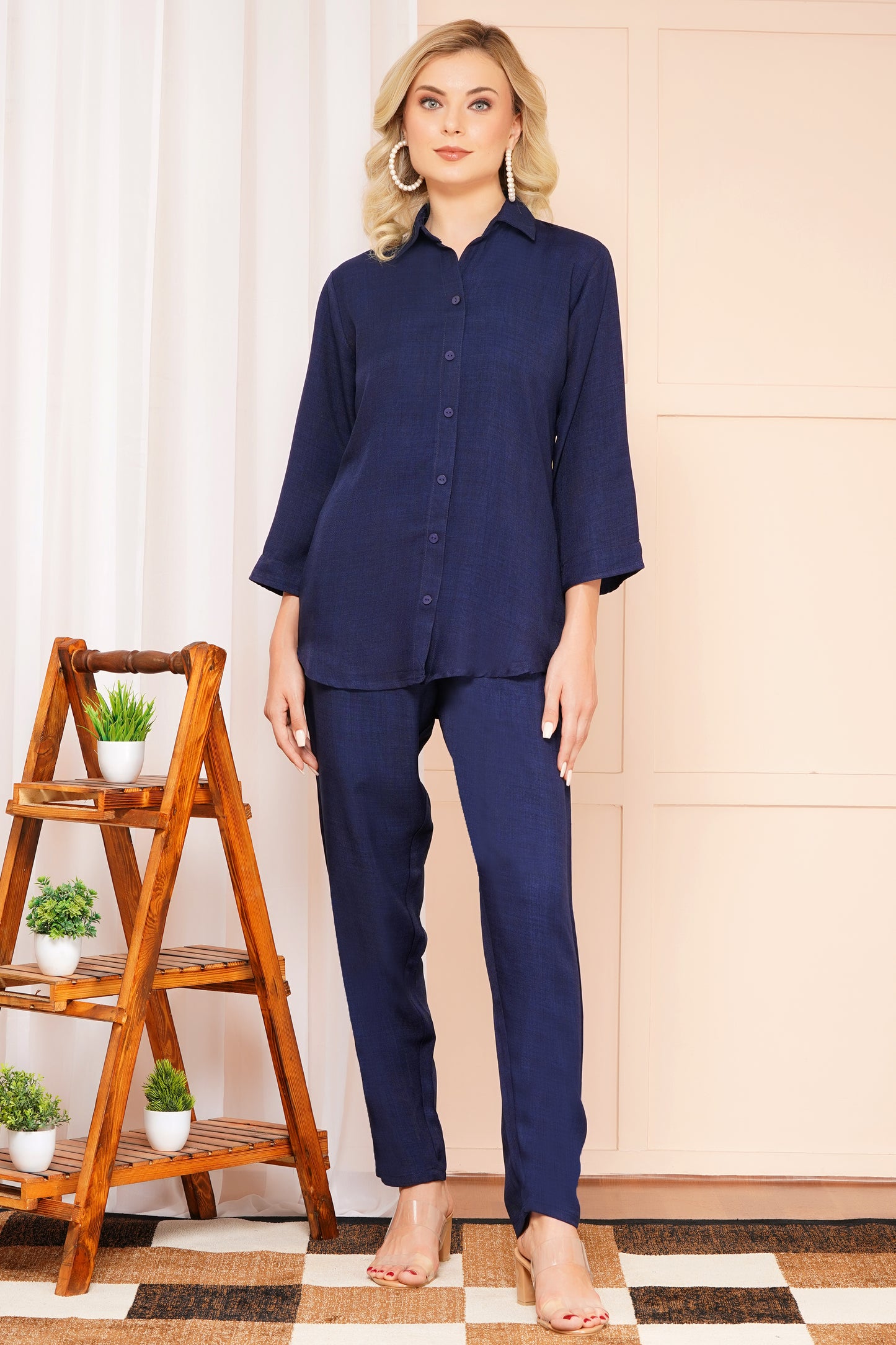 Effortless Elegance in Navy Co-ord Set