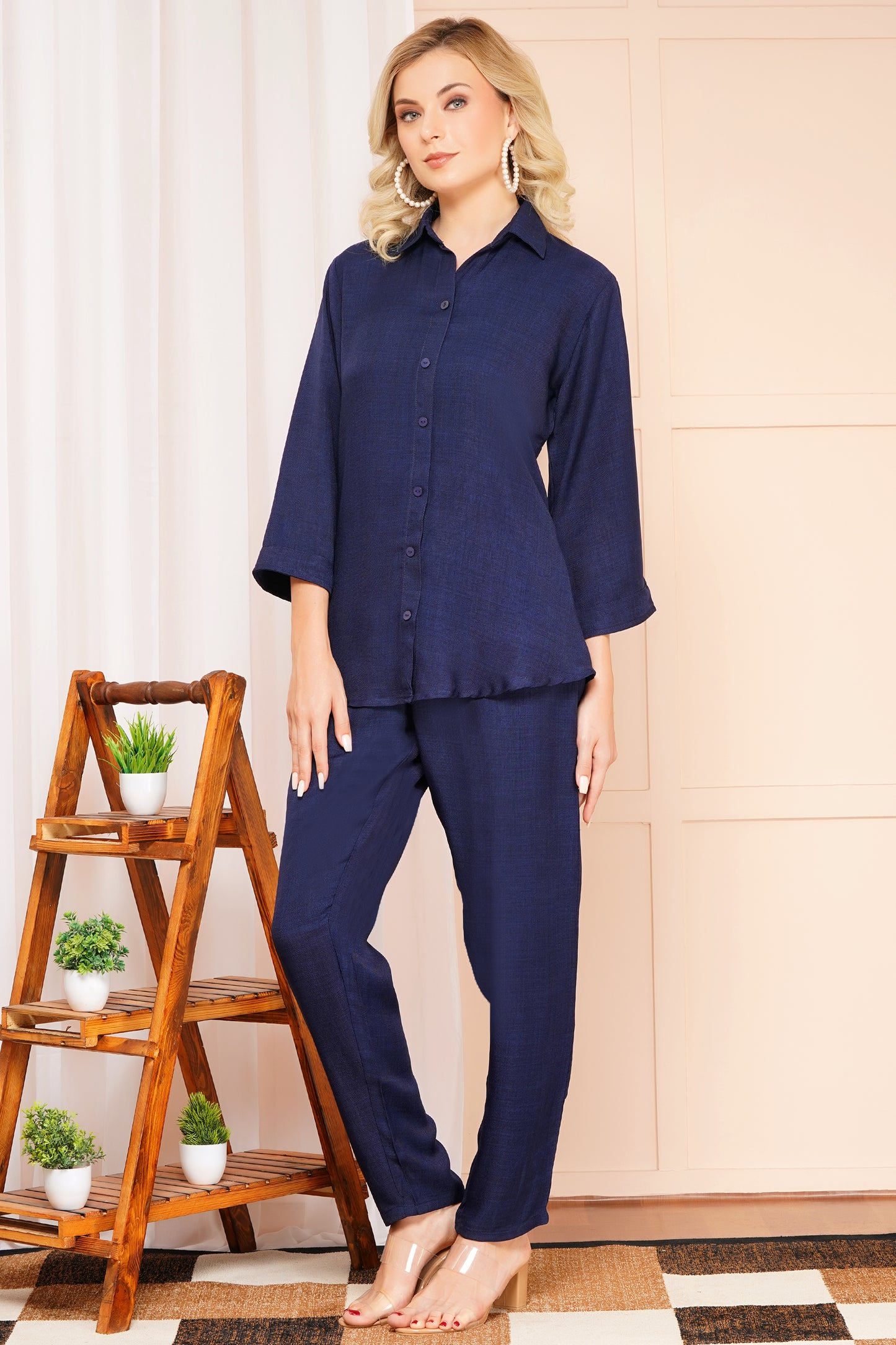 Effortless Elegance in Navy Co-ord Set