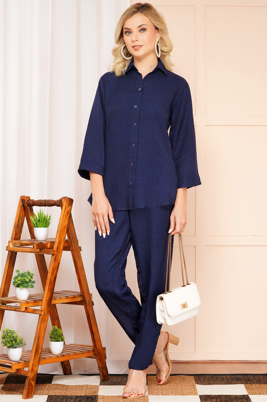 Effortless Elegance in Navy Co-ord Set