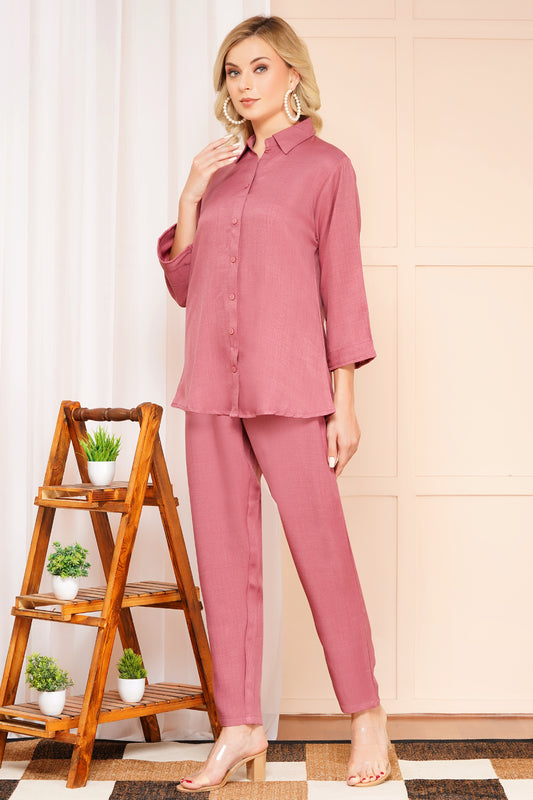 Blush in Style Rose Pink Co-ord Set